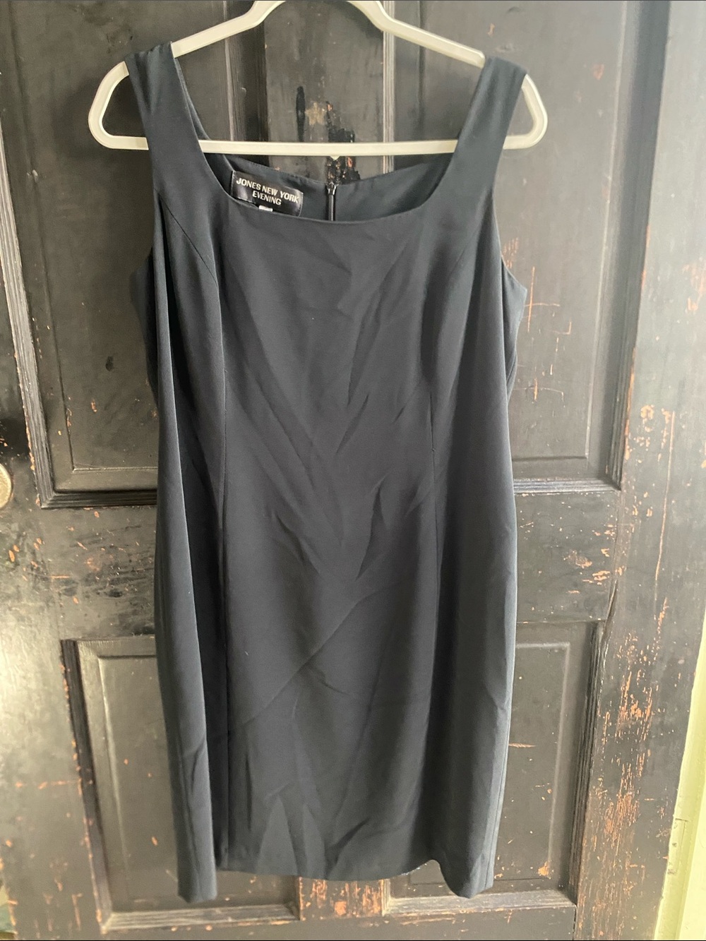 Jones New York Black Square-Neck Sheath Dress